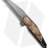 Corrie Schoeman N Able Flipper Knife Crocodile Skin (3.25" Damascus) -Knife Shop Corrie Schoeman N Able Folder Knife Crocodile Skin Damascus BHQ 174193 jr
