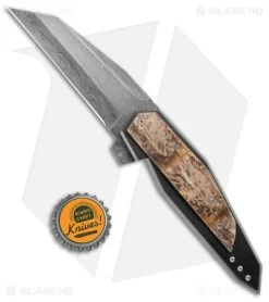 Corrie Schoeman N Able Flipper Knife Crocodile Skin (3.25" Damascus) -Knife Shop Corrie Schoeman N Able Folder Knife Crocodile Skin Damascus BHQ 174193 jr bottlecap