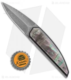 Corrie Schoeman DLete Front Flipper Knife Mother Of Pearl (2.375" Damascus) -Knife Shop Corrie Schoeman Stout FF Mother of Pearl Damascus BHQ 109884 jr bottlecap