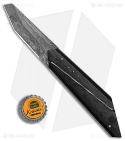 Corrie Schoeman T-Mate Flipper Knife Marble Carbon Fiber (2.875" Damascus) -Knife Shop Corrie Schoeman T Mate Marble CF Damascus BHQ 86776 er bottlecap