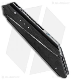 Corrie Schoeman T-Mate Flipper Knife Marble Carbon Fiber (2.875" Damascus) -Knife Shop Corrie Schoeman T Mate Marble CF Damascus BHQ 86776 er spine