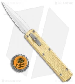 D Rocket Designs Zulu Spear D/A OTF Automatic Knife Aluminum-Bronze (2.8" Satin) -Knife Shop D Rocket Design Zulu Aluminum Bronze OTF Satin BHQ 103246 jr bottlecap