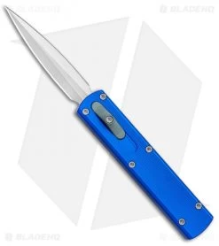 D Rocket Designs Zulu Spear D/A OTF Automatic Knife Blue (2.8" Satin)