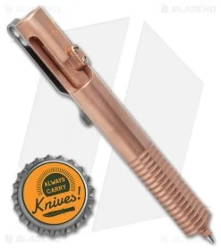 D Rocket Designs Oval V2 Pen Copper Shorty (CU) -Knife Shop D Rocket Designs Oval V2 Pen Copper Shorty CU BHQ 119995 LS Bottlecap 2