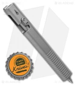 D Rocket Designs Oval V2 Pen Titanium Shorty (Gray) 9 D Rocket Designs Oval V2 Pen Titanium Shorty (Gray) -Knife Shop D Rocket Designs Oval V2 Pen Titanium Shorty Gray BHQ 119993 LS Bottlecap