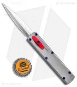 D Rocket Designs Zulu Spear D/A OTF Automatic Knife Gray/Red Button (2.8" Satin) -Knife Shop D Rocket Desings Zulu Spear OTF Automatic Knife Gray Red Button BHQ 95153 ns.bottlecap