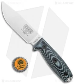 ESEE Knives ESEE-4 Fixed Blade Knife 3D Black/Gray G-10 (4.5" Stonewash S35VN) -Knife Shop ESEE Knives ESEE 4 3D Black Gray G 10 SW 4P35V 002 BHQ 118461 jr bottlecap