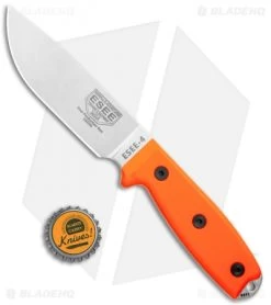 ESEE Knives ESEE-4 Fixed Blade Knife Orange G-10 (4.5" Stonewash S35VN) -Knife Shop ESEE Knives ESEE 4 Orange G 10 SW ESEE 4P35V OR BHQ 118460 jr bottlecap