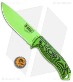 ESEE Knives ESEE-5PVG-007 Fixed Blade Knife Green/Black 3D G-10 (5.25" Green) -Knife Shop ESEE Knives ESEE 5PVG 007 Green Black 3D G 10 BHQ 105816 jr bottlecap