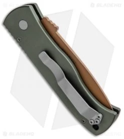 Emerson Pro-Tech CQC-7 Desert Warrior Automatic Knife OD Green (3.25" Copper) -Knife Shop Emerson Protech CQC 7 Desert Warrior Auto OD Green Copper BHQ 92526 jr side