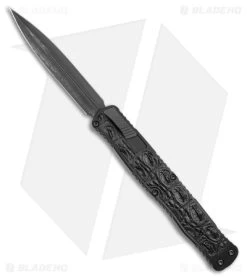 Heretic Cleric II Custom DE Automatic Knife Crocodile Inlay (4.1" Reptilian Dam)