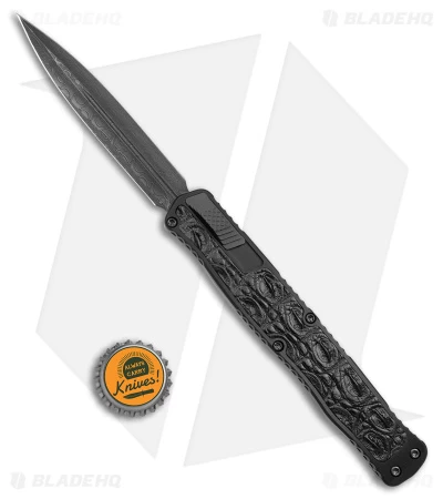 Heretic Cleric II Custom DE Automatic Knife Crocodile Inlay (4.1" Reptilian Dam) 6 Heretic Cleric II Custom DE Automatic Knife Crocodile Inlay (4.1" Reptilian Dam) - Image 4