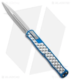 Heretic Cleric II D/E OTF Automatic Knife Blue W/Steel Inlay (4.2" SW MagnaCut)