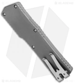 Heretic Knives Cleric Bayonet OTF Automatic Knife Gray (3.5" Stonewash) -Knife Shop Heretic Knives Cleric Bayo OTF Auto Gray DLC SW BHQ 84415 jr side