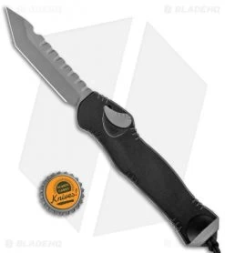 Heretic Knives Hydra OTF Automatic Knife Black Battleworn (3.625" Stonewash) -Knife Shop Heretic Knives Hydra OTF Auto Black Battleworn SW H006 5A BATTLE BHQ 112299 jr bottlecap