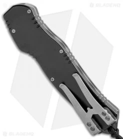 Heretic Knives Hydra OTF Automatic Knife Black Battleworn (3.625" Stonewash) -Knife Shop Heretic Knives Hydra OTF Auto Black Battleworn SW H006 5A BATTLE BHQ 112299 jr side