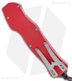 Heretic Knives Hydra OTF Automatic Knife Red S/E (3.625" Battleworn) -Knife Shop Heretic Knives Hydra OTF Automatic Knife Red S E 3.625in Battleworn BHQ 112308 LS Side