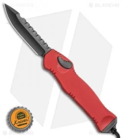 Heretic Knives Hydra OTF Automatic Knife Red S/E (3.625" Black) -Knife Shop Heretic Knives Hydra OTF Automatic Knife Red S E 3.625in Black H007 6A RED BHQ 115325 LS Bottlecap