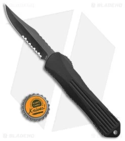 Heretic Knives Manticore-E Bowie OTF Knife Purple Carbon Fiber (3.1" DLC Serr) -Knife Shop Heretic Knives Manticore E Bowie OTF Purple CF DLC Black Serr BHQ 174844 jr bottlecap
