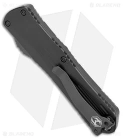 Heretic Knives Manticore-E D/A OTF Knife Black Aluminum (3.125" Two Tone) -Knife Shop Heretic Knives Manticore E DA OTF Black Aluminum TT BHQ 124718 jr side