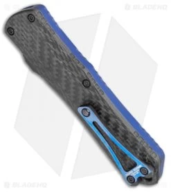 Heretic Knives Manticore-E D/A OTF Knife Blue Recurve CF Back Cover (3.125" DLC) -Knife Shop Heretic Knives Manticore E DA OTF Knife Blue Recurve CF Back Cover 3.125 DLC BHQ 118701 LS Side