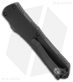 Heretic Knives Manticore-E D/A OTF Knife Black D/E (3.125" DLC) -Knife Shop Heretic Knives Manticore E OTF Black Dagger DLC H028 6A BHQ 109465 jr side