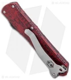 Heretic Knives Manticore-S Recurve OTF Red (2.63" Stonewash) -Knife Shop Heretic Knives Manticore S Recurve OTF Breakthrough Red Battleworn H025 5A BRKRD BHQ 99361 jr side