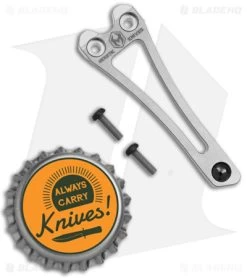 Heretic Knives Manticore Titanium Clip (Tumbled) -Knife Shop Heretic Knives Manticore Ti Clip Tumbled BHQ 173702 td size