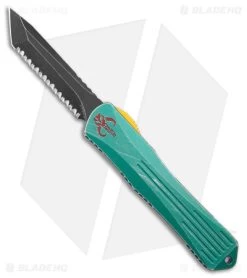 Heretic Manticore-X Bounty Hunter MagnaCut OTF Knife Green Al (3.7" Black)