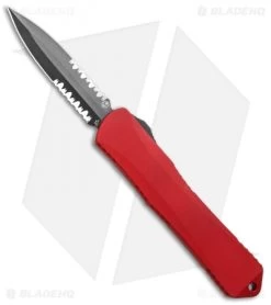Heretic Knives Manticore-X Double Edge OTF Knife Red (3.75" Black Serr)