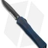 Heretic Knives Manticore-X Recurve OTF Breakthrough Blue (3.75" DLC Serr) -Knife Shop Heretic Knives Manticore X Recurve OTF Breakthrough Blue Black H033 6B BRKBL BHQ 97908 jr