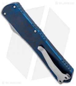 Heretic Knives Manticore-X Tanto OTF Breakthrough Blue (3.75" Stonewash) Serr -Knife Shop Heretic Knives Manticore X Tanto OTF Breakthrough Blue SW Serr H031 2B BRKBL BHQ 97900 jr side