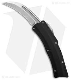 Heretic Knives ROC D/A OTF Automatic Knife Black Aluminum (3" Satin)