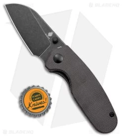 Kizer Azo Towser S Liner Lock Knife Black Micarta (3" Black Stonewash) -Knife Shop Kizer Azo Towser S LL Black Micarta Black BHQ 176953 jr bottlecap