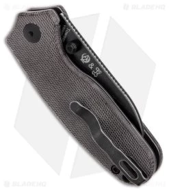 Kizer Azo Towser S Liner Lock Knife Black Micarta (3" Black Stonewash) -Knife Shop Kizer Azo Towser S LL Black Micarta Black BHQ 176953 jr side