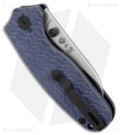 Kizer Azo Towser S Liner Lock Knife Blue Richlite (3" Satin) -Knife Shop Kizer Azo Towser S LL Blue Richlite Satin BHQ 176944 jr side