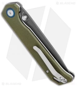 Kizer Azo Vanguard Series Begleiter Knife Green G-10 (3.5" Gray) V4458N2 -Knife Shop Kizer Azo Vanguard Series Begleiter Green G 10 Gray V4458N2 BHQ 120329 jr side