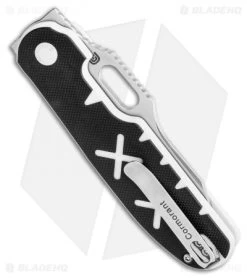 Kizer Cormorant Plunge Lock Knife Black/White X's G-10 (3.25" Satin) Ki4562A1 -Knife Shop Kizer Cormorant G 10 7.375 S35VN Ki4562 BHQ 117844 LS Side