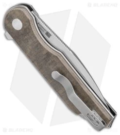 Kizer Assassin Button Lock Green Micarta (3.1" SW) V3549C1 -Knife Shop Kizer Cutlery Assassin Green Micarta SW BHQ 142922 jr side