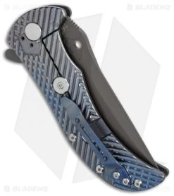 Kizer Zambi Frame Lock Knife Blue Titanium (3.625" Gray) KI4434A2 -Knife Shop Kizer Cutlery Zambi BHQ 55299 er side