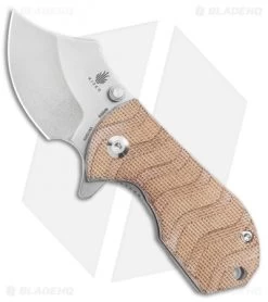 Kizer Flip Shank Frame Lock Knife Tan Micarta (2" Stonewash) Ki2521A3