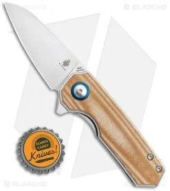 Kizer Lieb Liner Lock Knife Smooth Brown Micarta (2.32" Stonewash) V2541N4 -Knife Shop Kizer Lieb LL Smooth Brown Micarta SW V2541N4 BHQ 117056 jr bottlecap