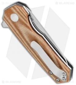 Kizer Lieb Liner Lock Knife Smooth Brown Micarta (2.32" Stonewash) V2541N4 -Knife Shop Kizer Lieb LL Smooth Brown Micarta SW V2541N4 BHQ 117056 jr side