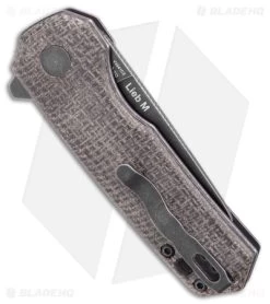 Kizer Lieb M Liner Lock Flipper Knife Black Micarta (3" Black 154CM) -Knife Shop Kizer Lieb M LL Flipper Black Micarta Black SW BHQ 175945 jr side