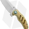 Kizer Mini Sheepdog C01C Frame Lock Flipper Knife Gold Titanium (2.6" Satin) -Knife Shop Kizer Mini Sheepdog C01C FL Gold Ti Satin Ki3488A3 BHQ 93981 jr 1