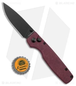 Kizer Vanguard Original Button Lock Knife Red Richlite (3" Black) -Knife Shop Kizer Original Button Lock Red Richlite Black BHQ 179148 jr bottlecap