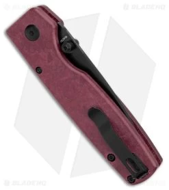 Kizer Vanguard Original Button Lock Knife Red Richlite (3" Black) -Knife Shop Kizer Original Button Lock Red Richlite Black BHQ 179148 jr side