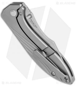 Kizer Pelican Mini Frame Lock Knife Titanium (3.37" Stonewash) Ki4548 -Knife Shop Kizer Pelican Mini FL Ti SW Ki4548A1 BHQ 106907 jr side