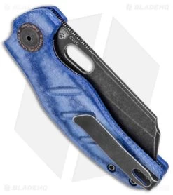 Kizer Sheepdog Liner Lock Thumb Hole Denim Micarta (3.25" Black SW) V4488C2 -Knife Shop Kizer Sheepdog C01C LL Denim Black SW BHQ 145739 jr side