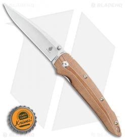 Kizer Sliver Sunburst Liner Lock Knife Natural Micarta (3.5" Stonewash) Ki4419A5 -Knife Shop Kizer Sliver Sunburst Liner Lock Knife Natural Micarta 3.5 Stonewash Ki4419A5 BHQ 117158 LS Bottlecap 2